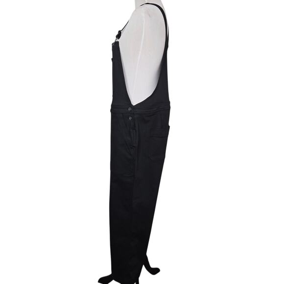 Duluth Trading Dyehard Wide Leg Crop Overalls Sz L - Picture 3 of 9